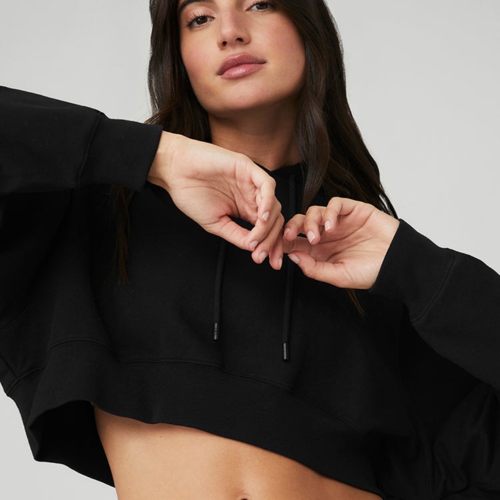 CROPPED DOUBLE TAKE HOODIE ALO YOGA